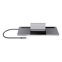 Produktbild för DELTACO - dockningsstation - USB-C - HDMI, DP - 10Mb LAN