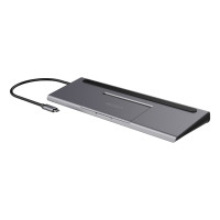 Produktbild för DELTACO - dockningsstation - USB-C - HDMI, DP - 10Mb LAN