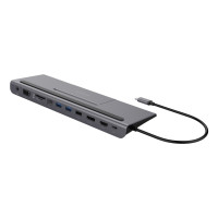 Produktbild för DELTACO - dockningsstation - USB-C - HDMI, DP - 10Mb LAN