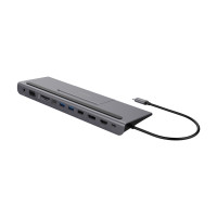 Produktbild för DELTACO - dockningsstation - USB-C - HDMI, DP - 10Mb LAN