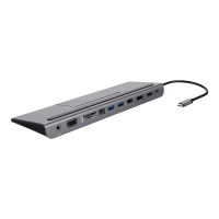 Produktbild för DELTACO - dockningsstation - USB-C - HDMI, DP - 10Mb LAN
