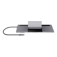 Produktbild för DELTACO - dockningsstation - USB-C - HDMI, DP - 10Mb LAN