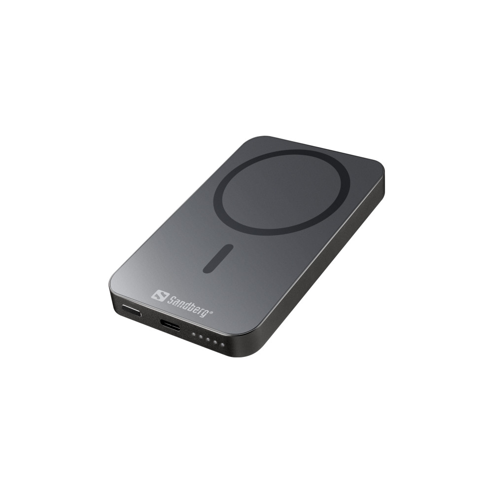 Produktbild för Sandberg 5000 ALU trådlös powerbank - Li - USB-C - 20 watt