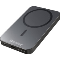 Produktbild för Sandberg 5000 ALU trådlös powerbank - Li - USB-C - 20 watt