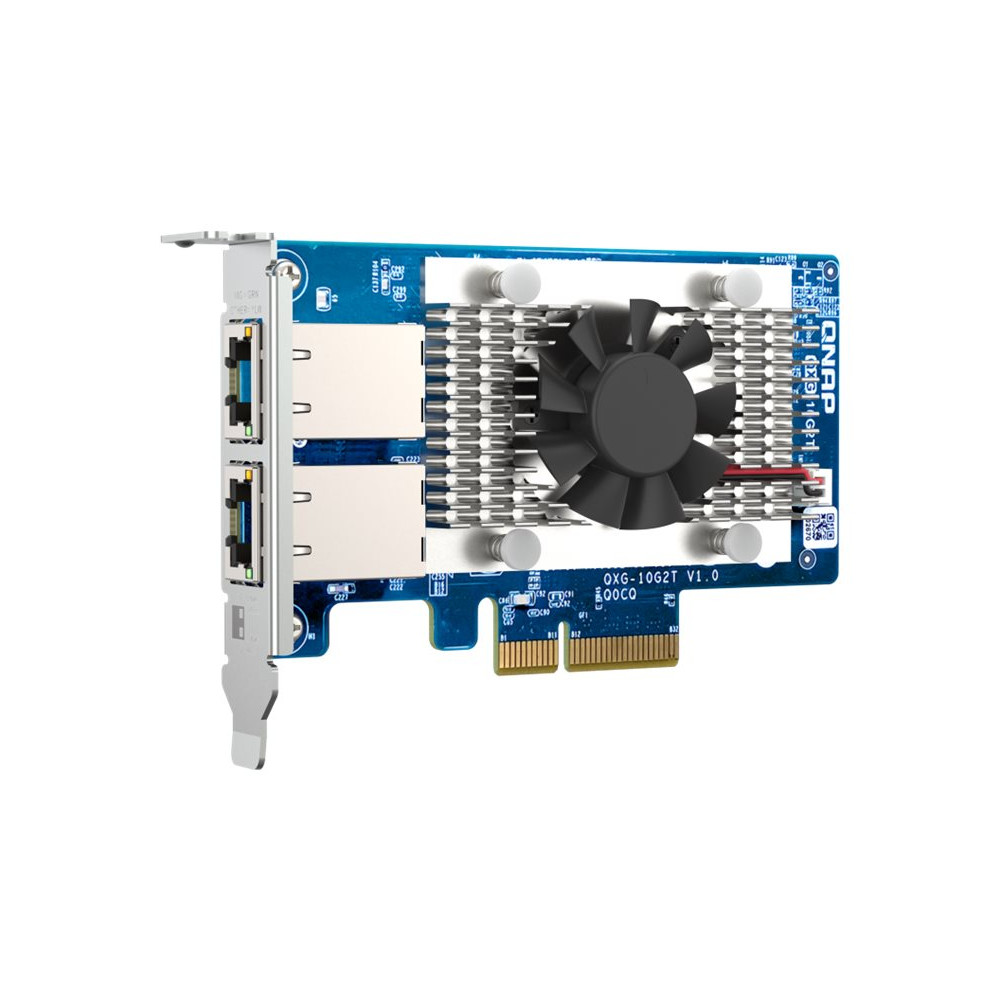 Produktbild för QNAP QXG-10G2T - nätverksadapter - PCIe 3.0 x4 - 100M/1G/2.5G/5G/10 Gigabit Ethernet x 2