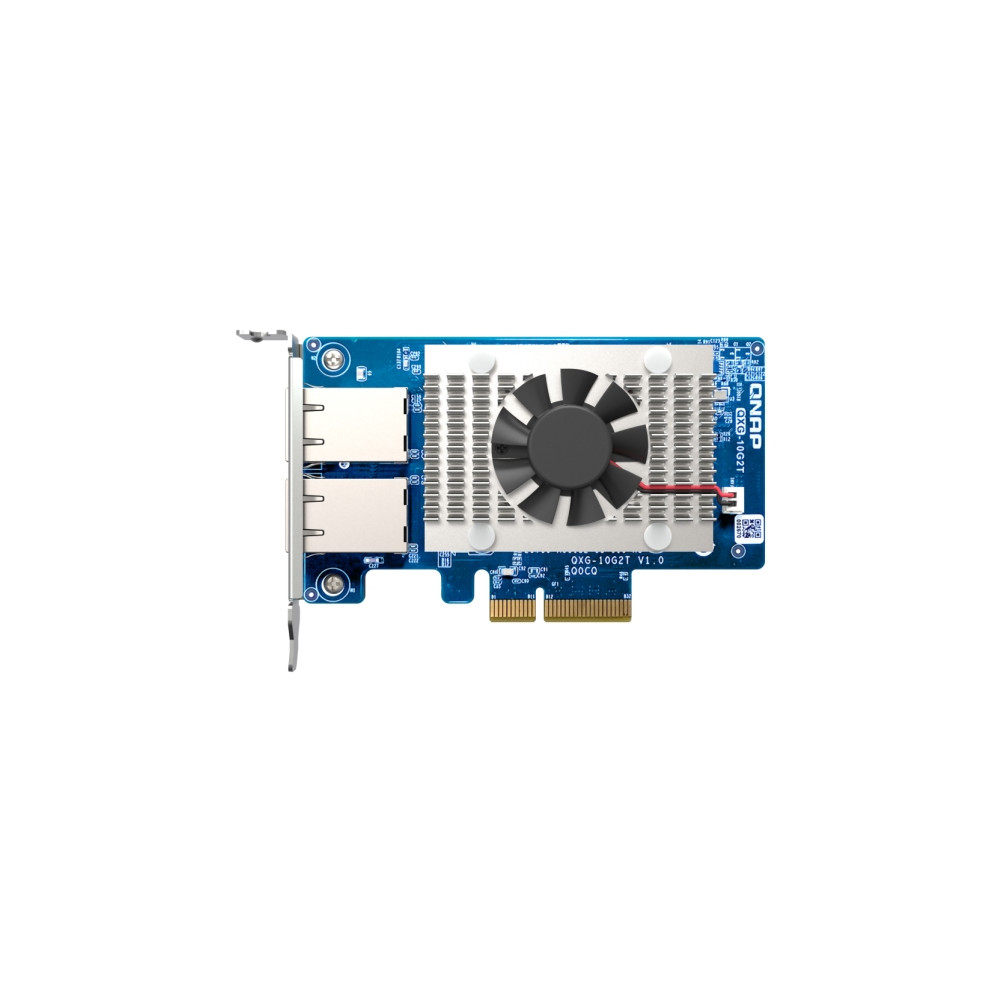Produktbild för QNAP QXG-10G2T - nätverksadapter - PCIe 3.0 x4 - 100M/1G/2.5G/5G/10 Gigabit Ethernet x 2