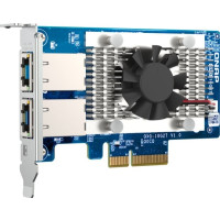 Produktbild för QNAP QXG-10G2T - nätverksadapter - PCIe 3.0 x4 - 100M/1G/2.5G/5G/10 Gigabit Ethernet x 2