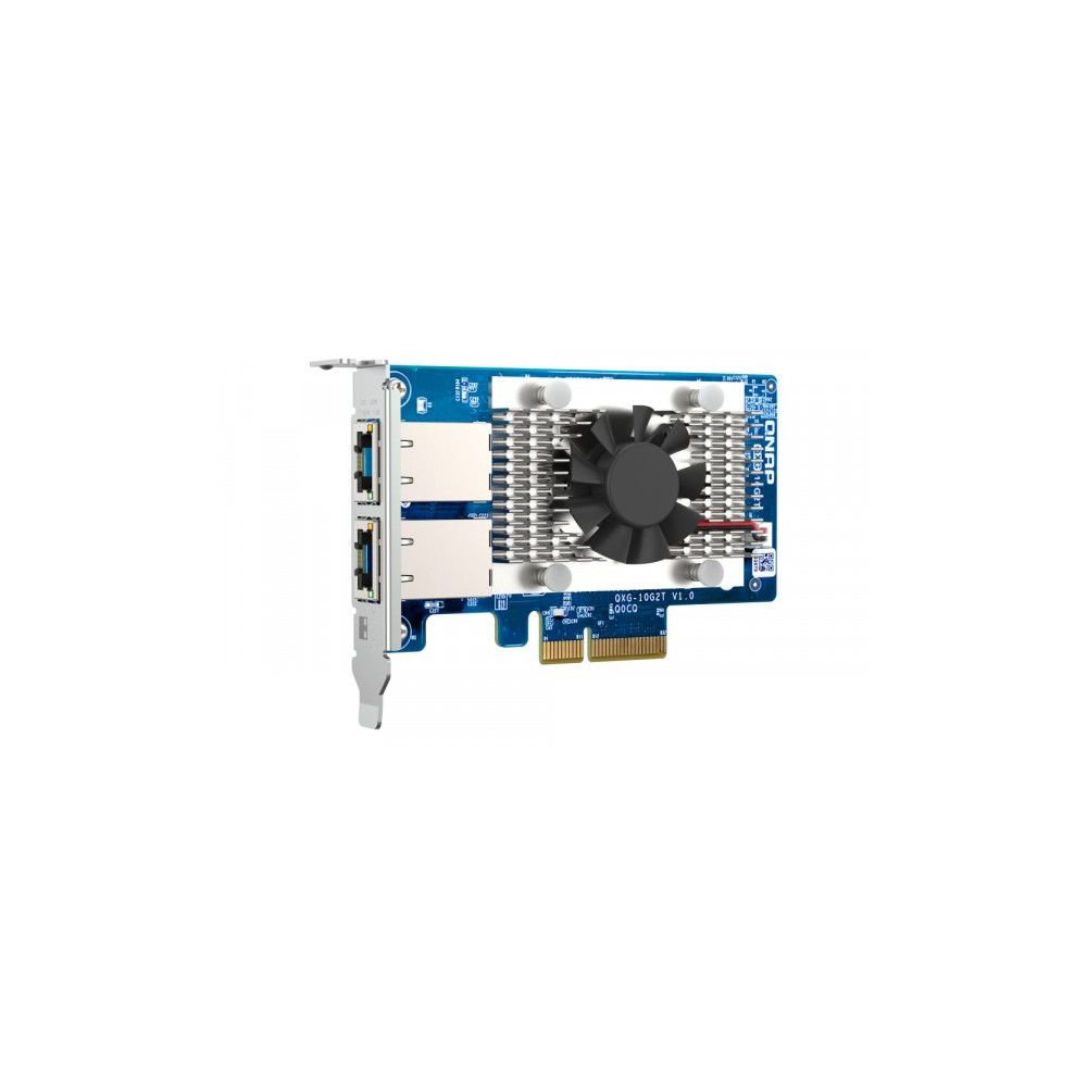 Produktbild för QNAP QXG-10G2T - nätverksadapter - PCIe 3.0 x4 - 100M/1G/2.5G/5G/10 Gigabit Ethernet x 2