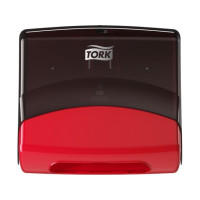 Produktbild för Tork Performance - dispenser för rengöringsdukar - plast - röd, rök