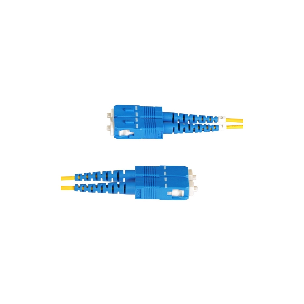 Produktbild för StarTech.com 7m (23ft) LC to SC (UPC) OS2 Single Mode Duplex Fiber Optic Cable, 9/125µm, Laser Optimized, 10G, Bend Insensitive, Low Insertion Loss - LSZH Fiber Patch Cord (SMLCSC-OS2-7M) - patch-kabel - 7 m - 7 m - gul