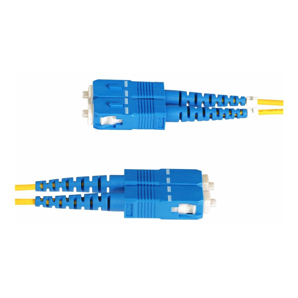 Produktbild för StarTech.com 7m (23ft) LC to SC (UPC) OS2 Single Mode Duplex Fiber Optic Cable, 9/125µm, Laser Optimized, 10G, Bend Insensitive, Low Insertion Loss - LSZH Fiber Patch Cord (SMLCSC-OS2-7M) - patch-kabel - 7 m - 7 m - gul