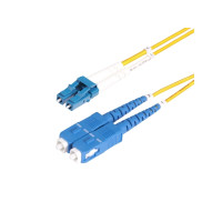 Produktbild för StarTech.com 7m (23ft) LC to SC (UPC) OS2 Single Mode Duplex Fiber Optic Cable, 9/125µm, Laser Optimized, 10G, Bend Insensitive, Low Insertion Loss - LSZH Fiber Patch Cord (SMLCSC-OS2-7M) - patch-kabel - 7 m - 7 m - gul