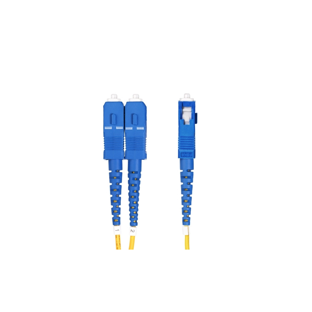 Produktbild för StarTech.com 7m (23ft) LC to SC (UPC) OS2 Single Mode Duplex Fiber Optic Cable, 9/125µm, Laser Optimized, 10G, Bend Insensitive, Low Insertion Loss - LSZH Fiber Patch Cord (SMLCSC-OS2-7M) - patch-kabel - 7 m - 7 m - gul