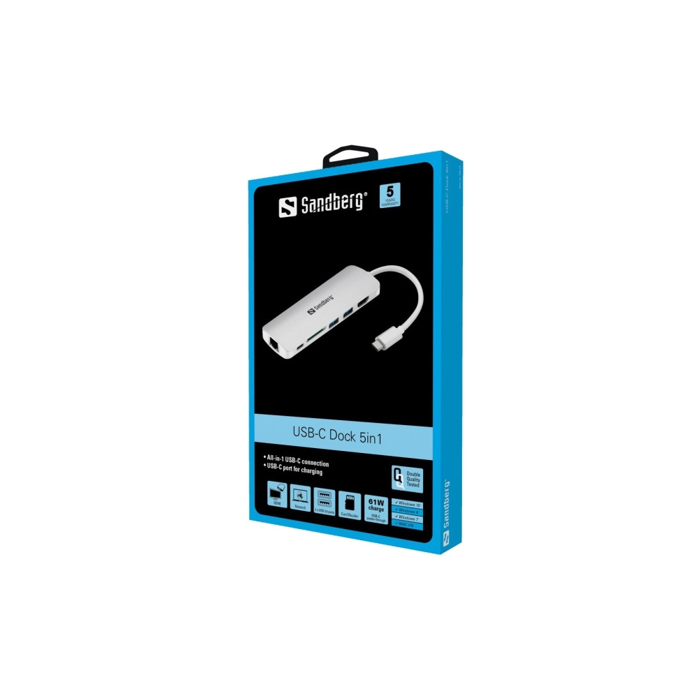 Produktbild för Sandberg - dockningsstation - USB - HDMI - 1GbE