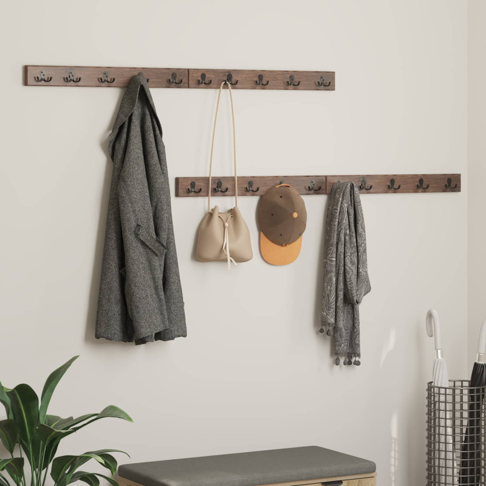 Produktbild för Hanger Brun 60 x 7 x 8 cm Solid återvunnen trä