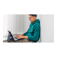 Produktbild för Logitech Rugged Combo 3 Touch for Education - tangentbord och foliefodral - med pekdyna - QWERTZ - tysk - klassisk blå Inmatningsenhet
