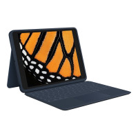 Produktbild för Logitech Rugged Combo 3 Touch for Education - tangentbord och foliefodral - med pekdyna - QWERTZ - tysk - klassisk blå Inmatningsenhet