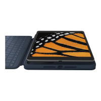 Produktbild för Logitech Rugged Combo 3 Touch for Education - tangentbord och foliefodral - med pekdyna - QWERTZ - tysk - klassisk blå Inmatningsenhet