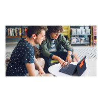 Produktbild för Logitech Rugged Combo 3 Touch for Education - tangentbord och foliefodral - med pekdyna - QWERTZ - tysk - klassisk blå Inmatningsenhet