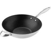 Produktbild för Wok Scanpan CTX Ø32 cm med galler/stavar Keramiskt titanstål...