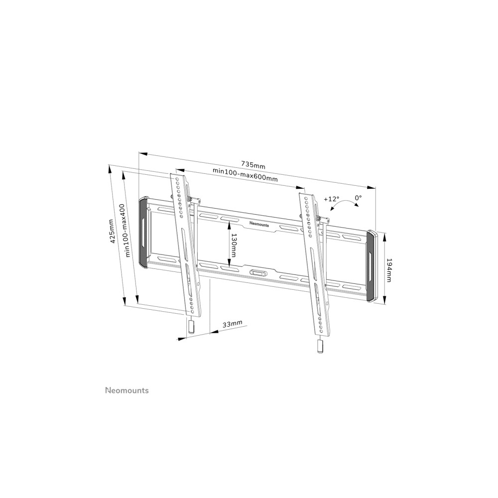 Produktbild för Neomounts WL35-550BL16 monteringssats - för LCD-display