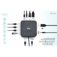 Produktbild för i-Tec - dockningsstation - USB-C / Thunderbolt 3/USB4 - 2 x DP, HDMI - 1GbE