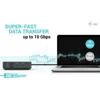 Produktbild för i-Tec - dockningsstation - USB-C / Thunderbolt 3/USB4 - 2 x DP, HDMI - 1GbE