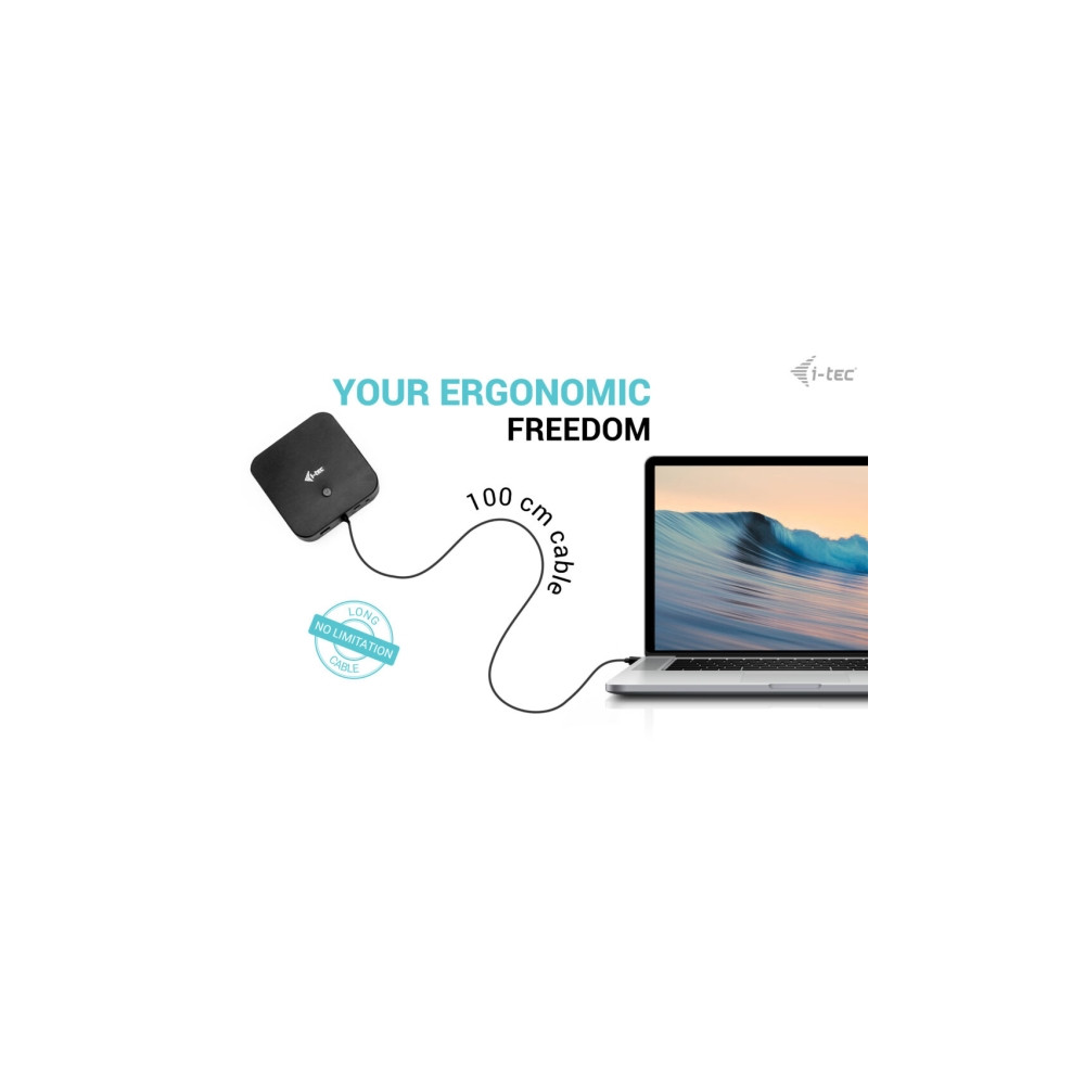 Produktbild för i-Tec - dockningsstation - USB-C / Thunderbolt 3/USB4 - 2 x DP, HDMI - 1GbE