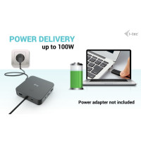 Produktbild för i-Tec - dockningsstation - USB-C / Thunderbolt 3/USB4 - 2 x DP, HDMI - 1GbE