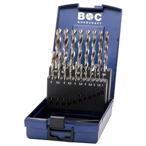Bohrcraft Bohrcraft spiralborrsats KG10 DIN 338 HSS-G 1–10,0 mm 19 del...