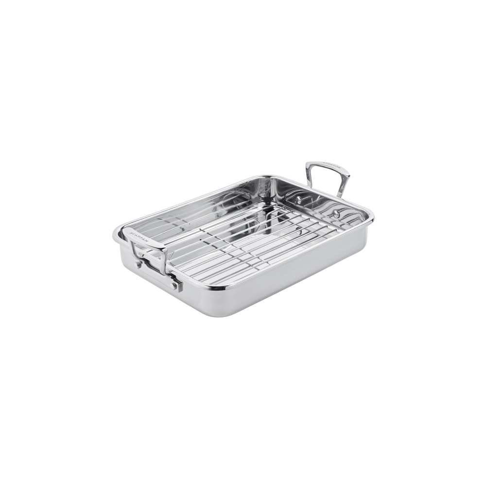 Produktbild för Scanpan stekpanna 42x26 cm med galler