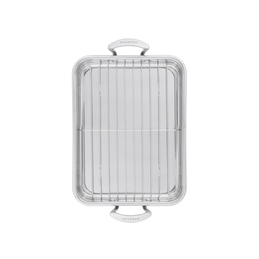 Produktbild för Scanpan stekpanna 42x26 cm med galler