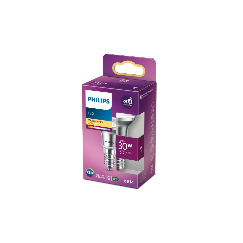 Produktbild för Philips - LED-spotlight - form: R39 - E14 - 1.8 W - varmt vitt ljus - 2700 K