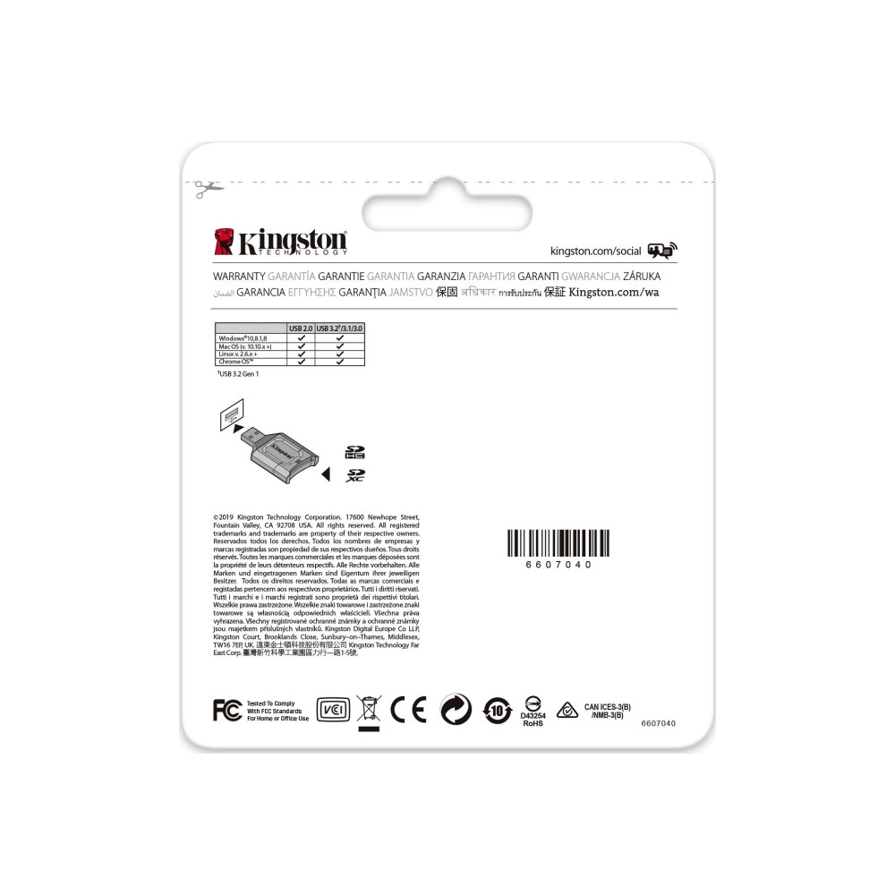 Produktbild för Kingston MobileLite Plus - kortläsare - USB 3.2 Gen 1