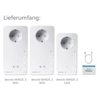 Produktbild för devolo Magic 2 WiFi next - Multiroom Kit - brygga - Wi-Fi 5 - vägginsticksbar
