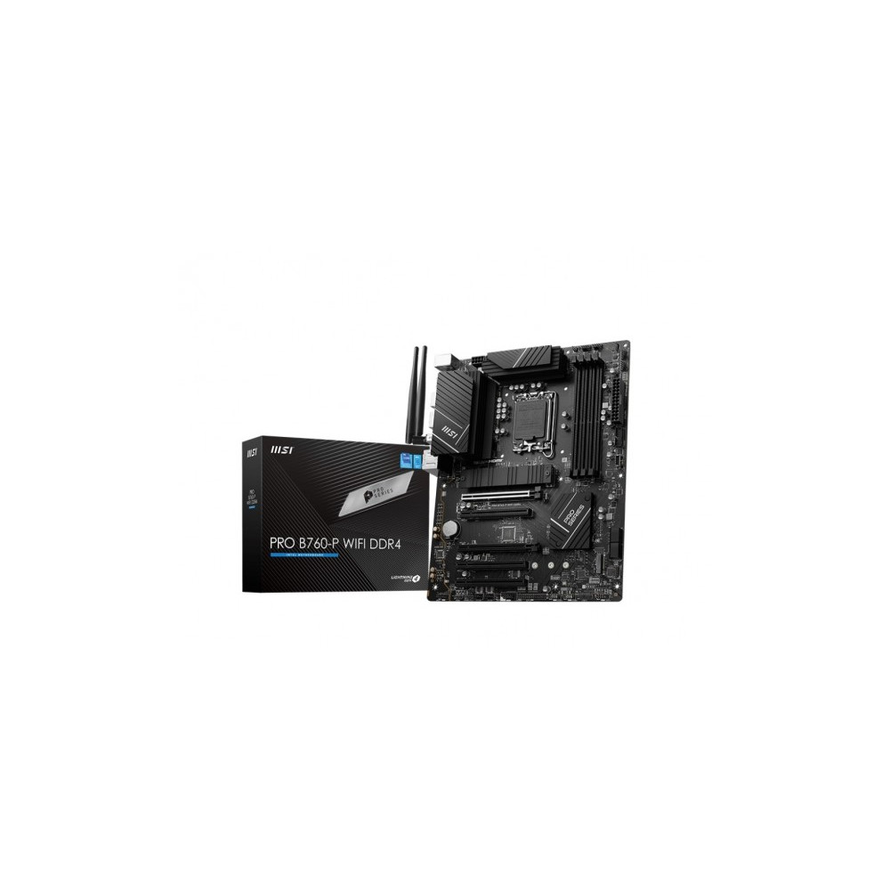 Produktbild för MSI PRO B760-P WIFI DDR4 - moderkort - ATX - LGA1700-uttag - B760