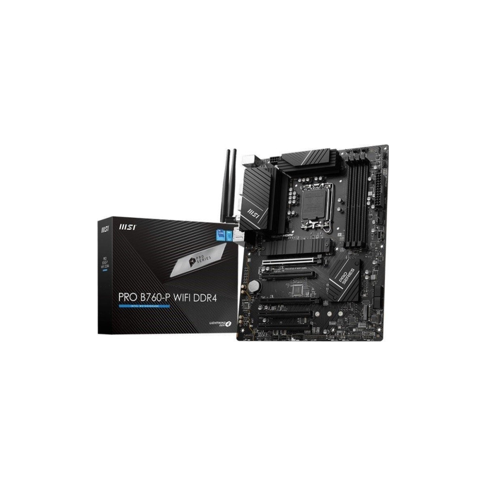 Produktbild för MSI PRO B760-P WIFI DDR4 - moderkort - ATX - LGA1700-uttag - B760
