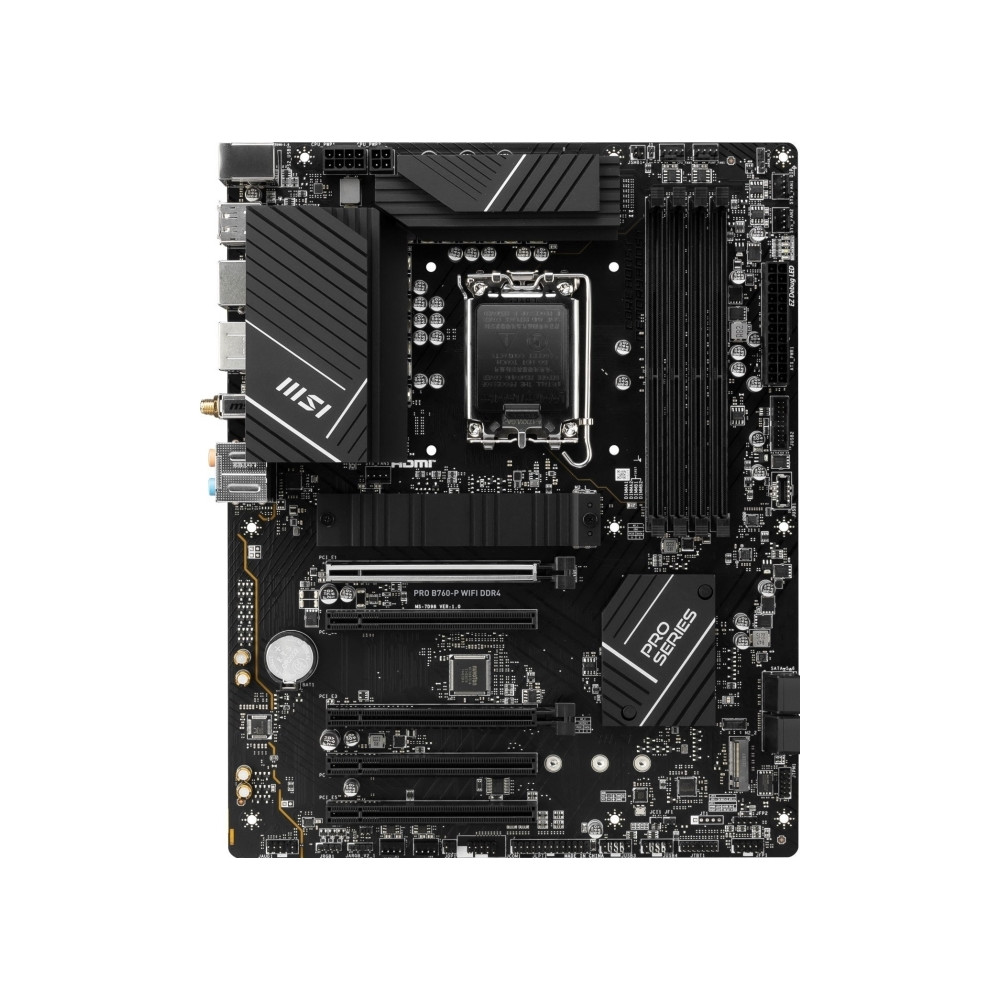 Produktbild för MSI PRO B760-P WIFI DDR4 - moderkort - ATX - LGA1700-uttag - B760