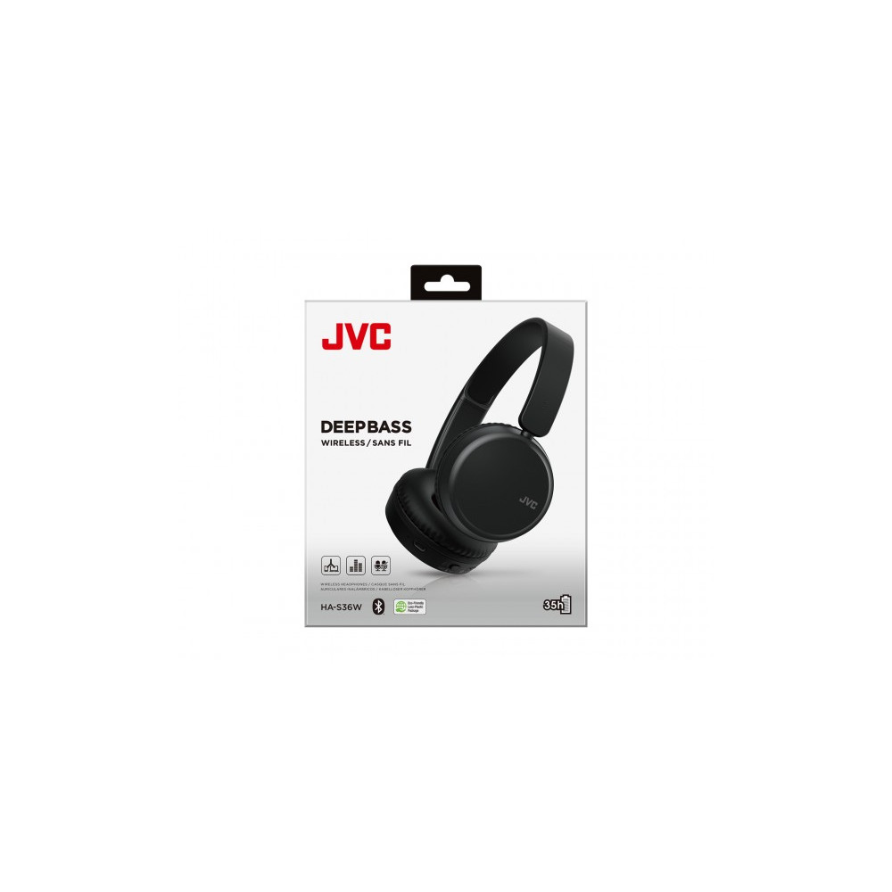 Produktbild för JVC HA-S36W - hörlurar med mikrofon