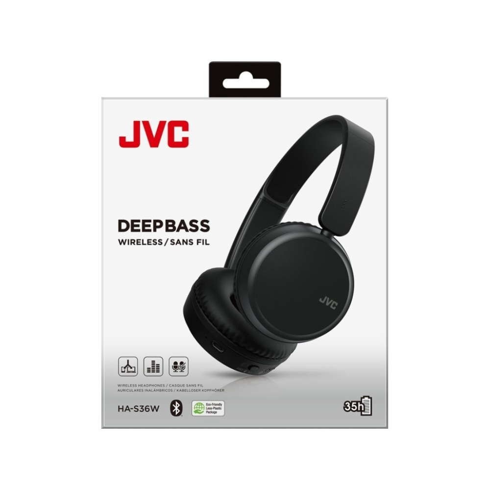 Produktbild för JVC HA-S36W - hörlurar med mikrofon