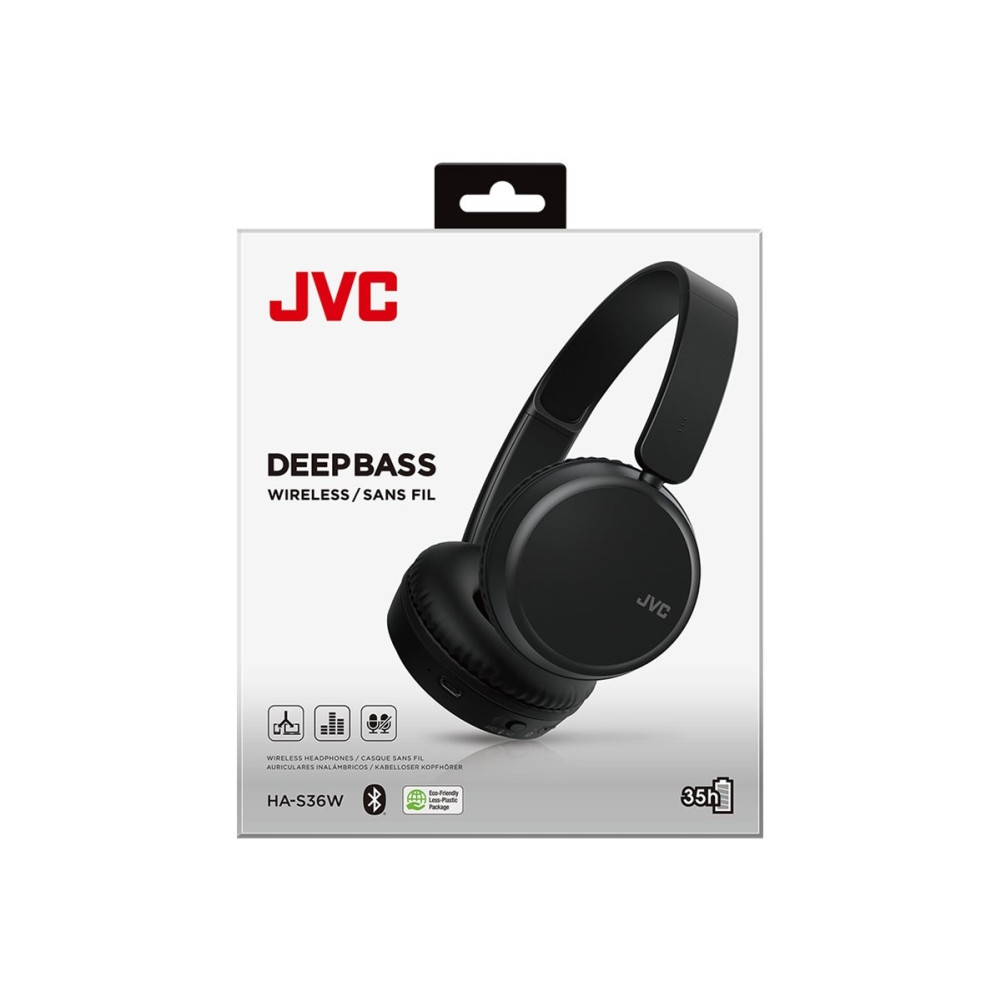 Produktbild för JVC HA-S36W - hörlurar med mikrofon