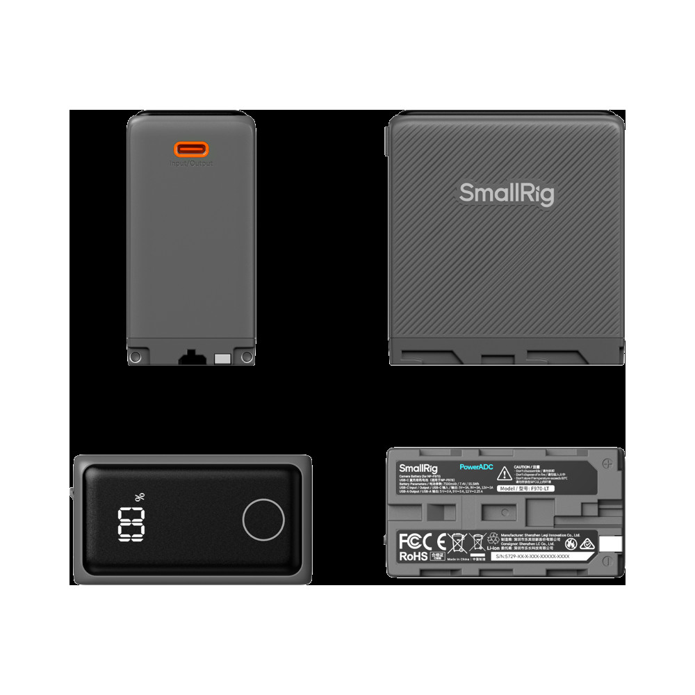 Produktbild för SmallRig 5729 USB-C Rechargable Camera Battery for NP-F970