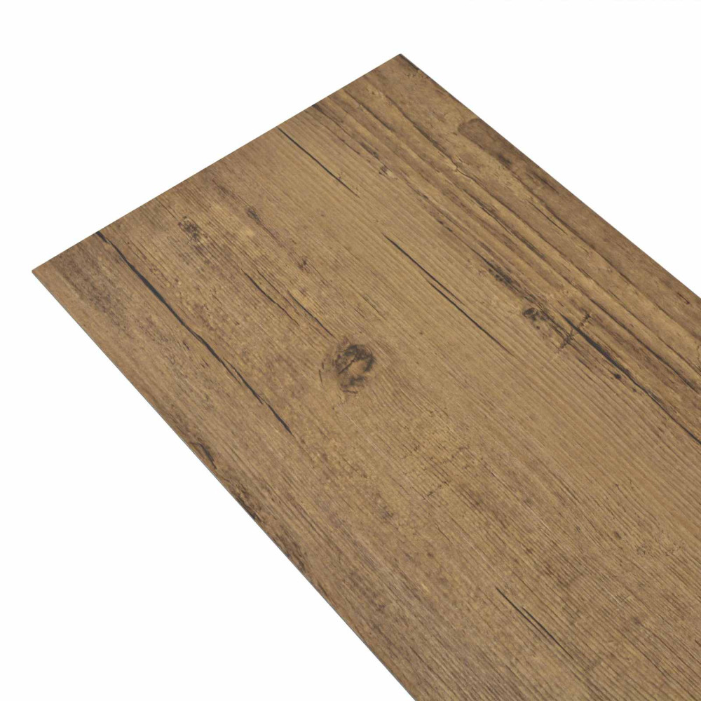 Produktbild för Golvplankor 18 pcs Valnöt Brun 5,26 m² PVC