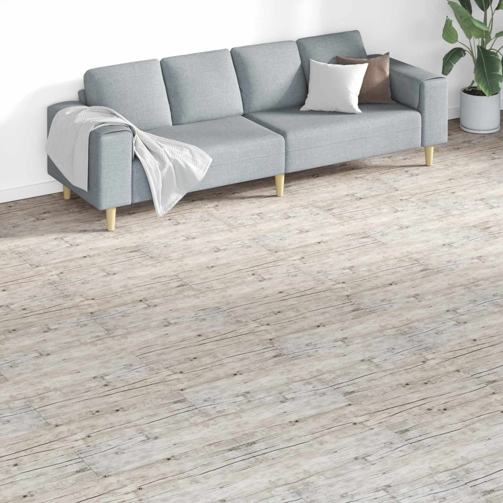 Produktbild för Golvplankor 18 pcs Grå 5,26 m² PVC