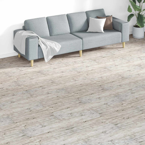 vidaXL Golvplankor 18 pcs Grå 5,26 m² PVC