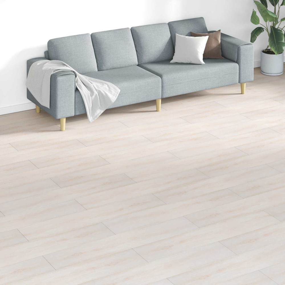 Produktbild för Golvplankor 18 pcs Vit 5,26 m² PVC