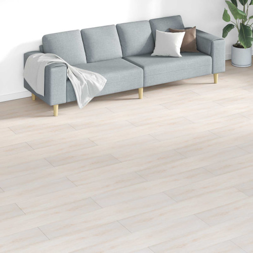 vidaXL Golvplankor 18 pcs Vit 5,26 m² PVC