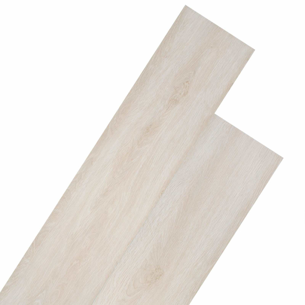 Produktbild för Golvplankor 18 pcs Vit 5,26 m² PVC