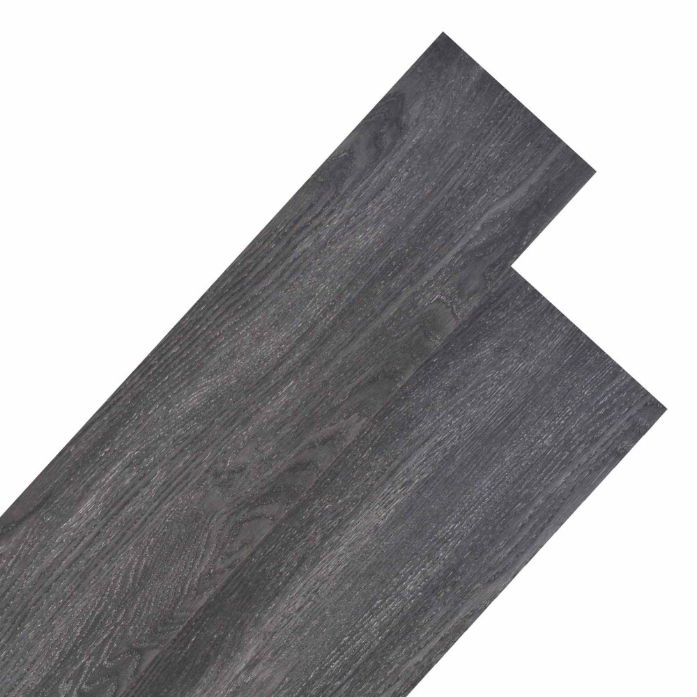 Produktbild för Golvplankor 18 pcs Svart och Vitt 5,26 m² PVC