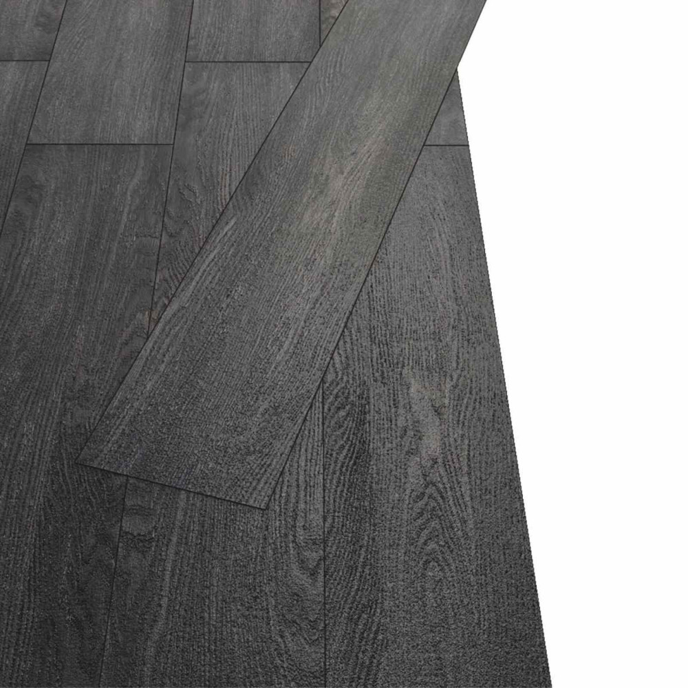 Produktbild för Golvplankor 18 pcs Svart och Vitt 5,26 m² PVC